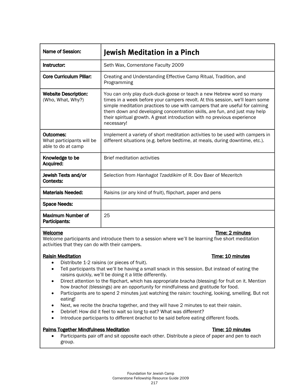 Jewish Meditation in a Pinch