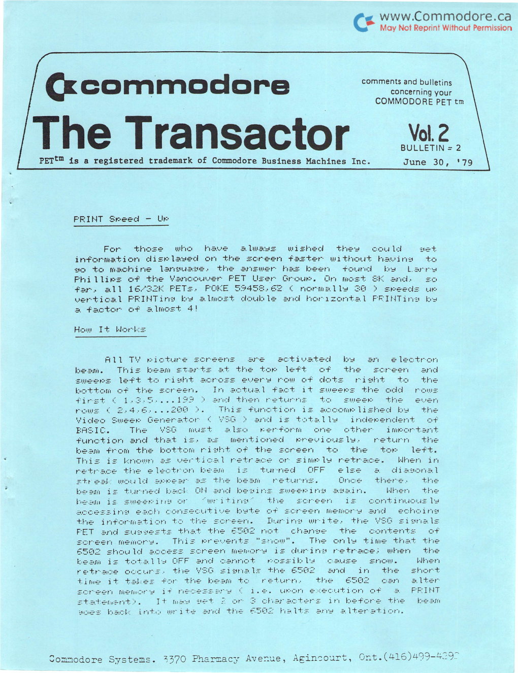 The Transactor Vol.2 BULLETIN = 2