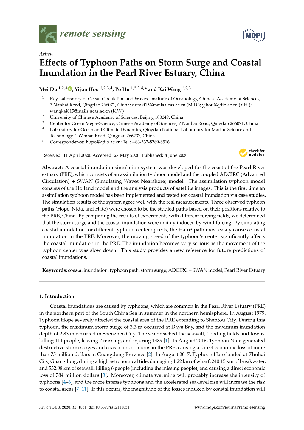 Effects of Typhoon Paths on Storm Surge and Coastal Inundation In