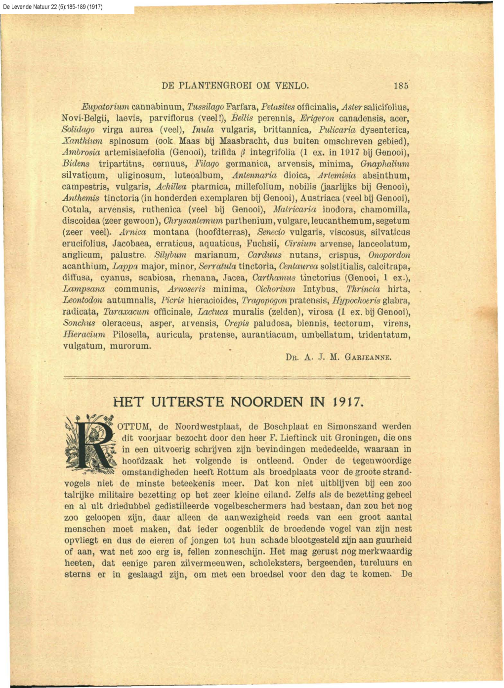 Thijsse, J.P. (1917) Het Uiterste Noorden in 1917. (Rottum