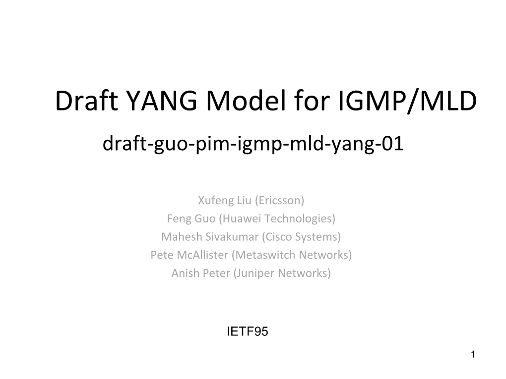 Igmp Mld Yang