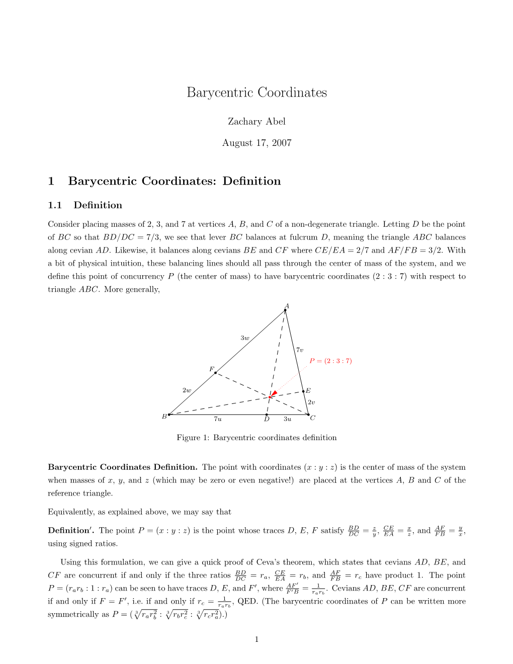 Barycentric Coordinates