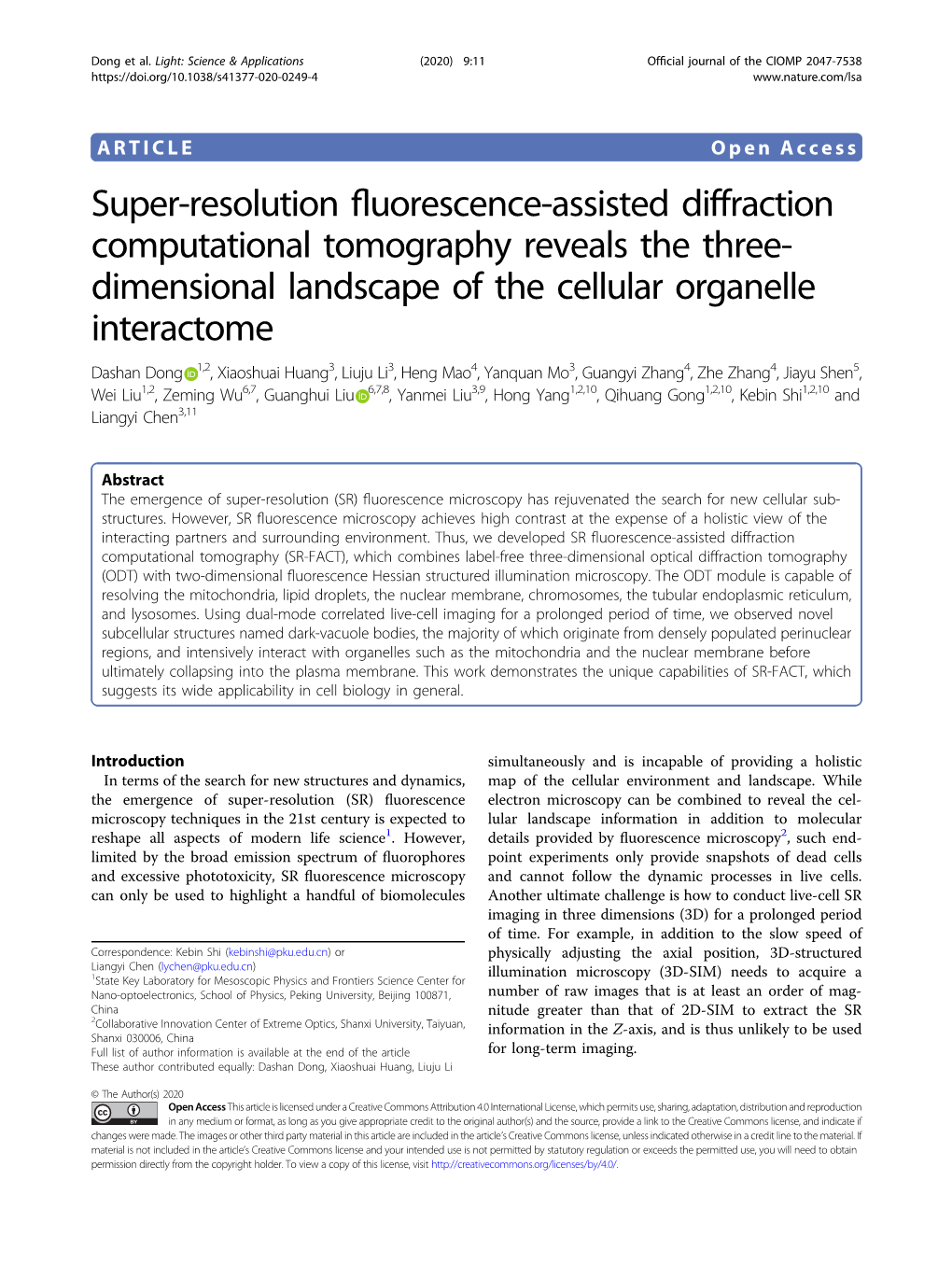 Super-Resolution Fluorescence-Assisted Diffraction