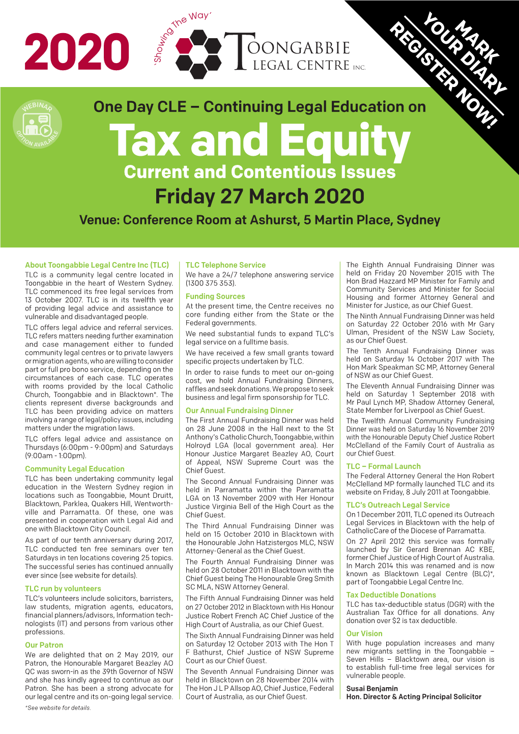 Tax & Equity: Current and Contentious Issues