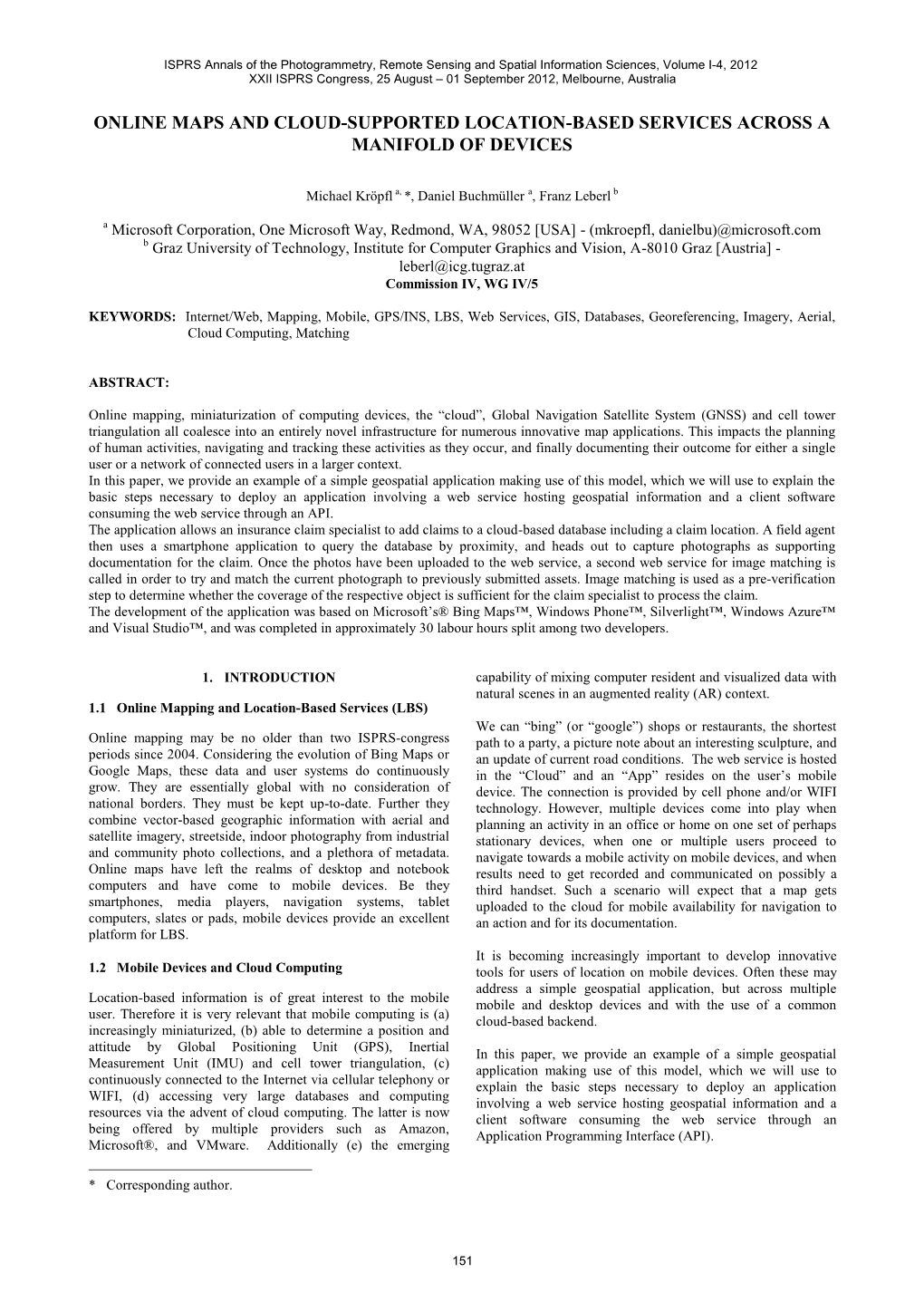 Online Maps and Cloud-Supported Location-Based Services Across a Manifold of Devices