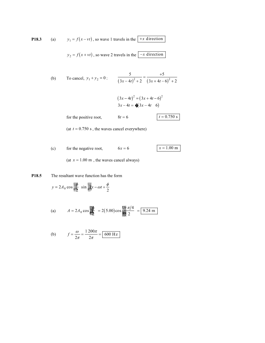 P18.3 (A) , So Wave 1 Travels in The