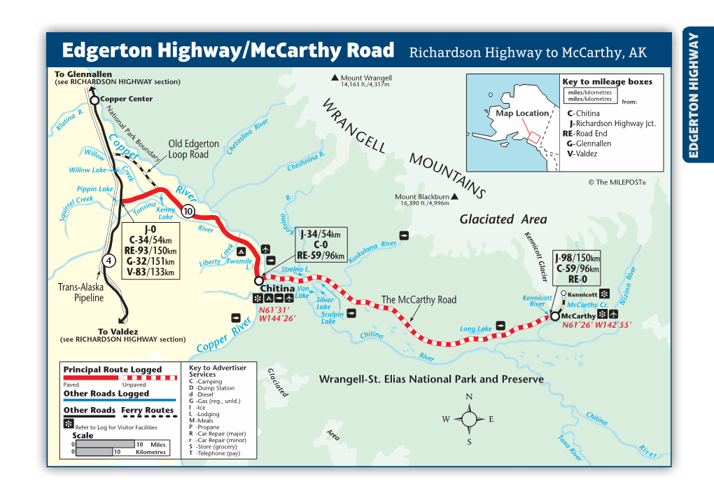 Edgerton Highway/Mccarthy Road Richardson Highway to Mccarthy, AK
