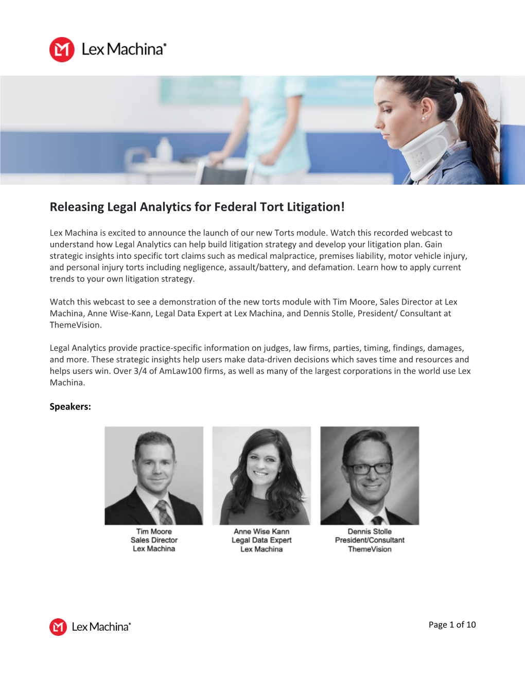 Releasing Legal Analytics for Federal Tort Litigation!
