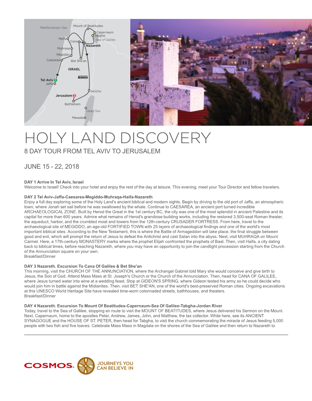 Holy Land Discovery 8 Day Tour from Tel Aviv to Jerusalem