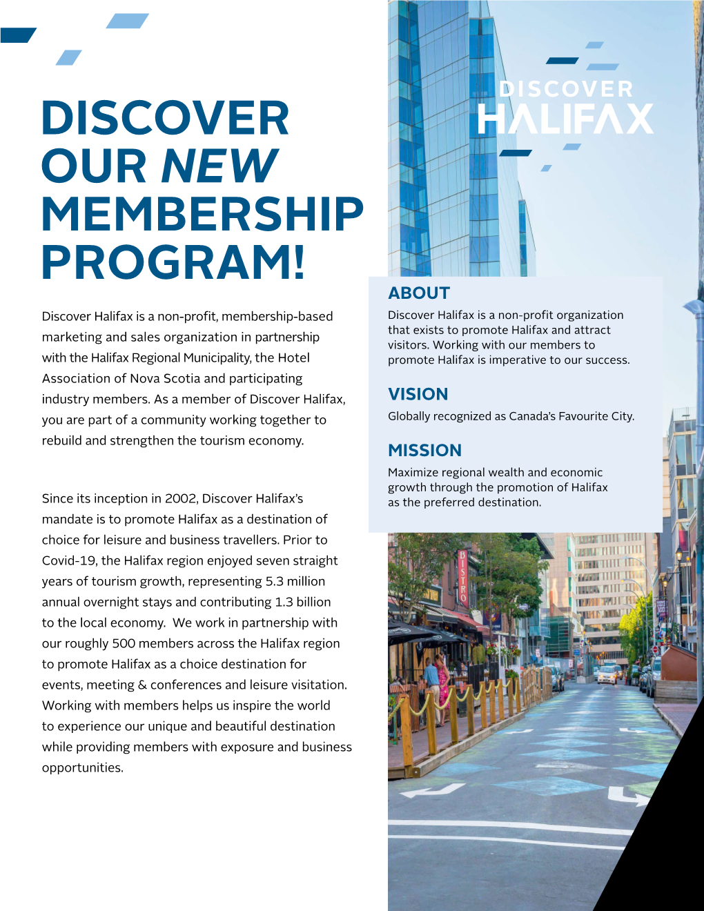 Discover Halifax Membership Info Sheet