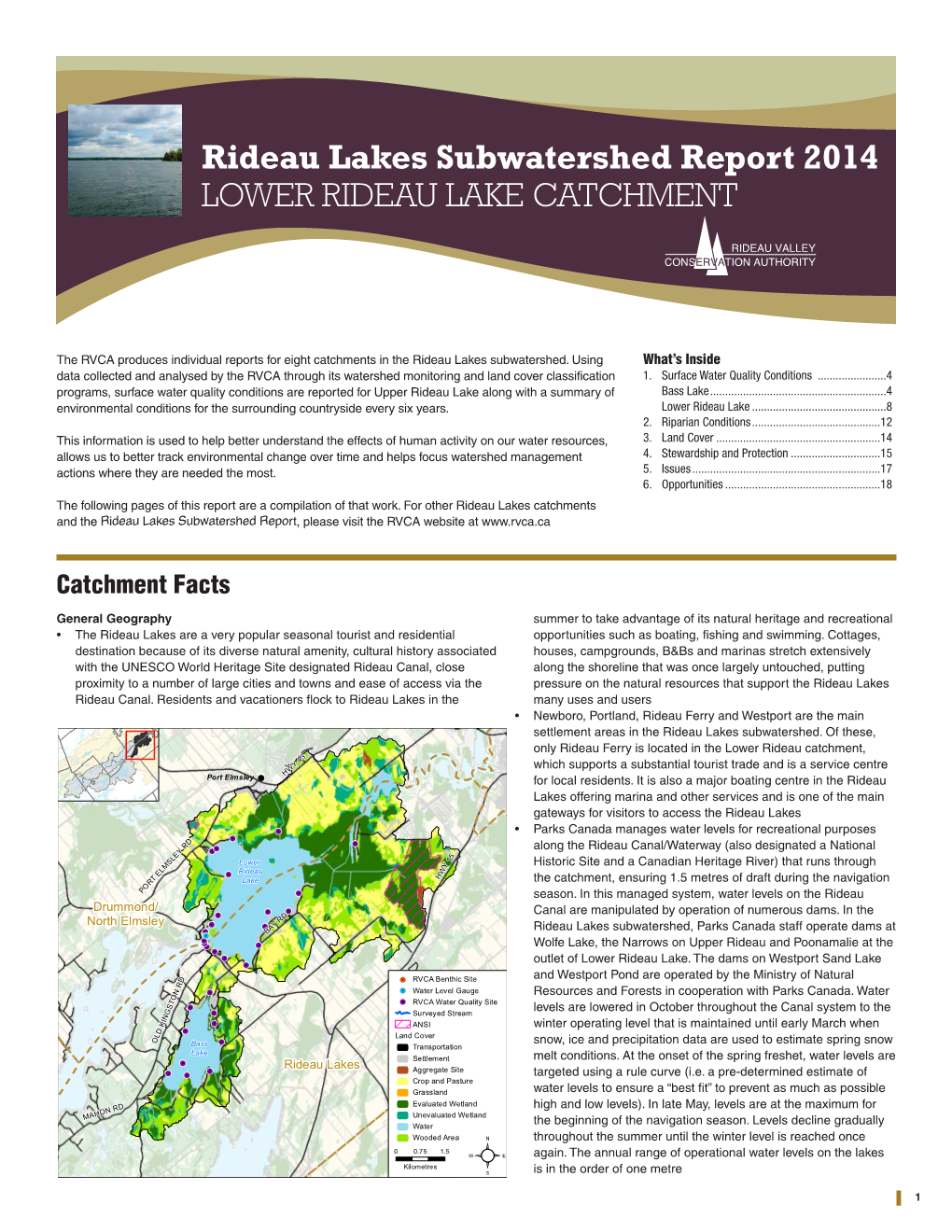 Rideau Lakes Subwatershed Report 2014 LOWER RIDEAU LAKE CATCHMENT