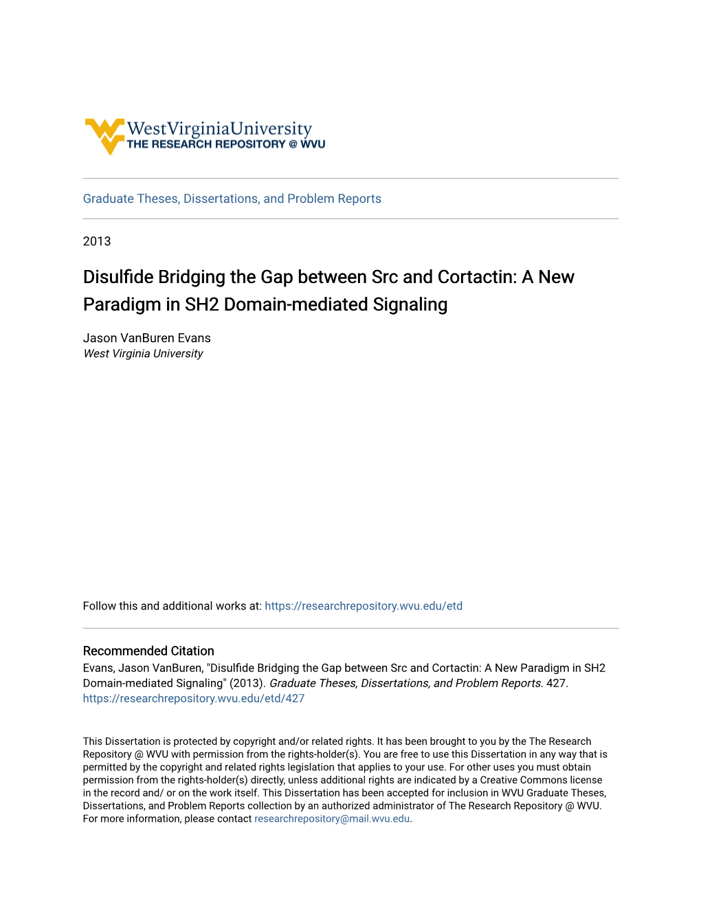 Disulfide Bridging the Gap Between Src and Cortactin: a New Paradigm in SH2 Domain-Mediated Signaling