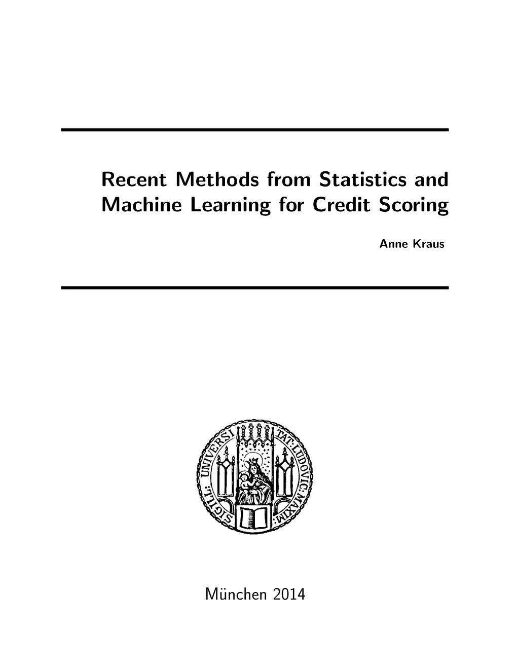Recent Methods from Statistics and Machine Learning for Credit Scoring
