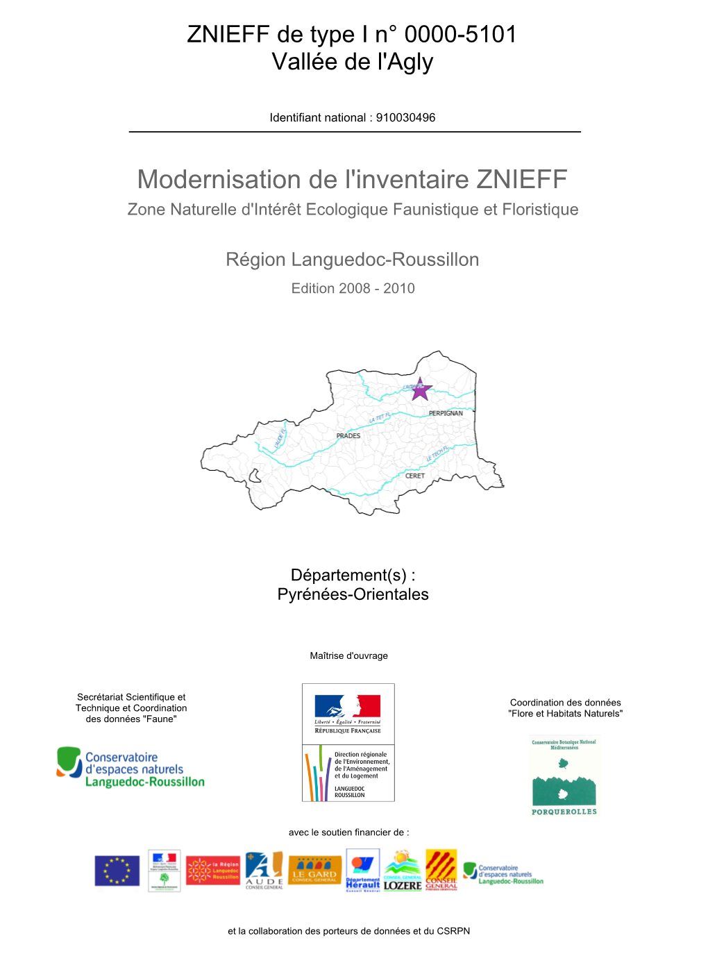 Fiche ZNIEFF Languedoc-Roussillon