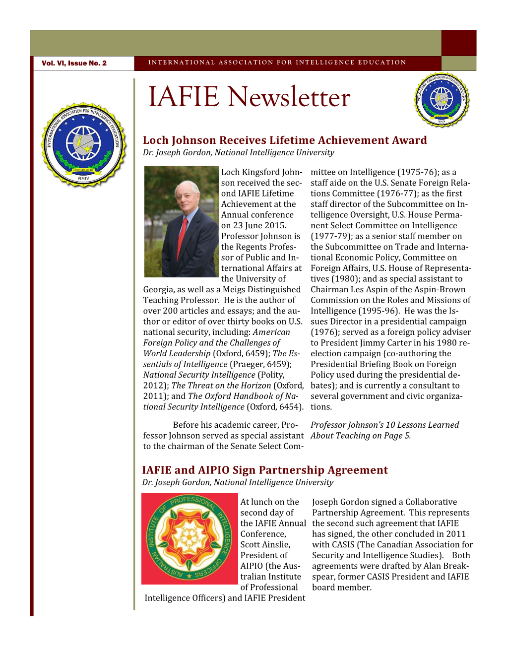 IAFIE Newsletter