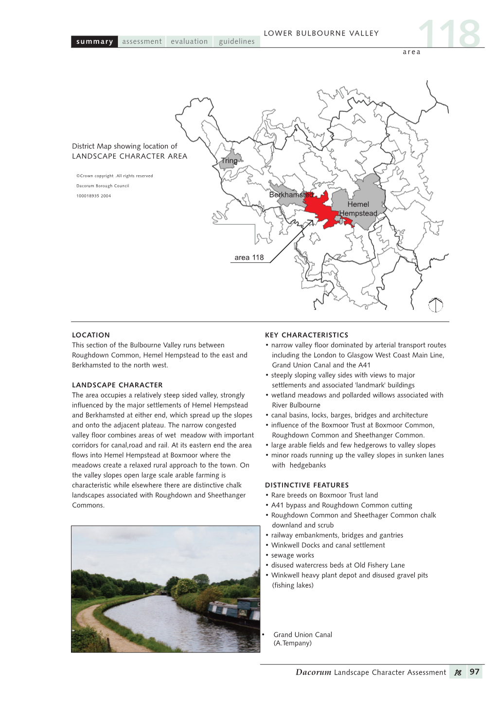 Area 118, Lower Bulbourne Valley