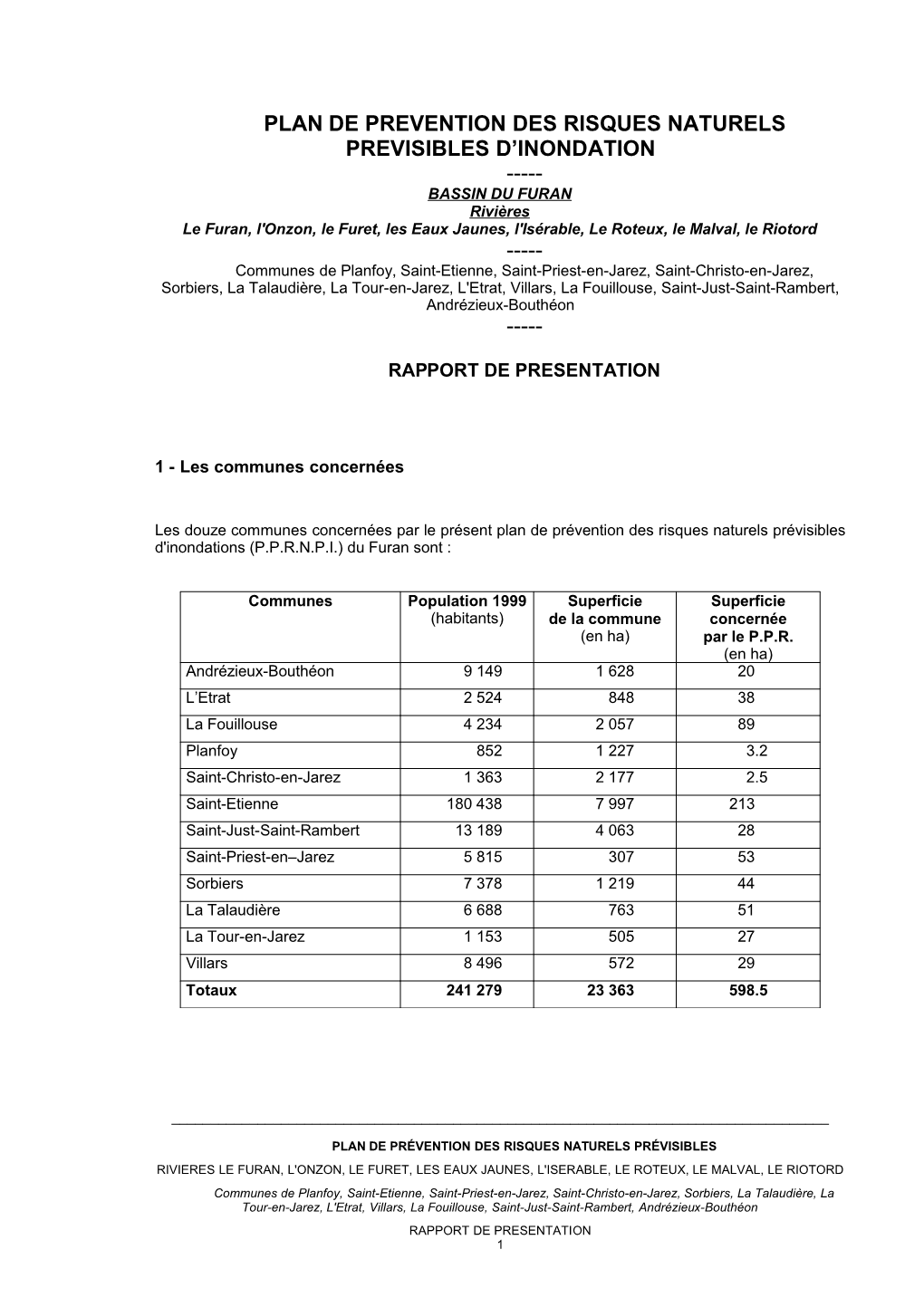 Plan De Prevention Des Risques Naturels