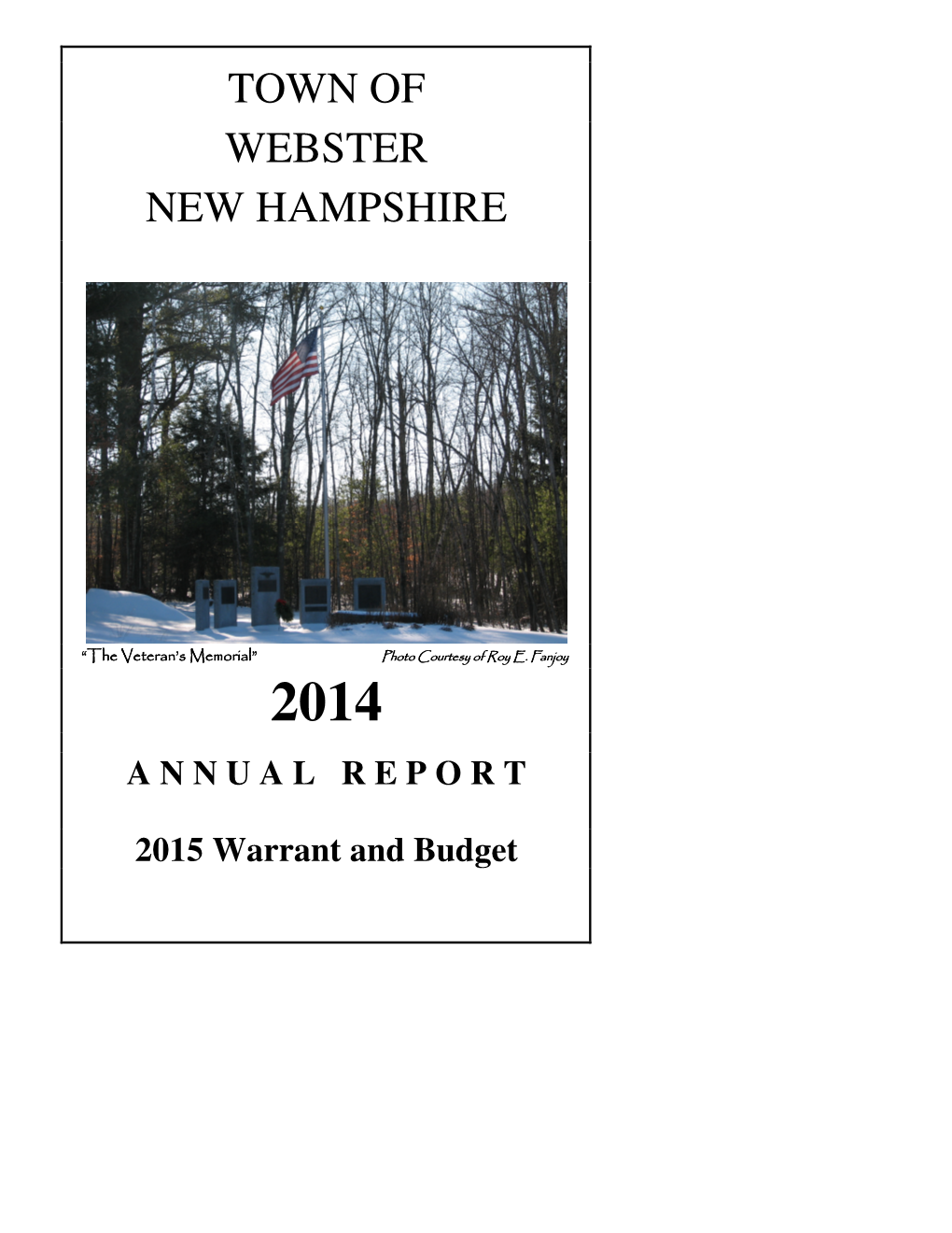 2014 Annual Town Report