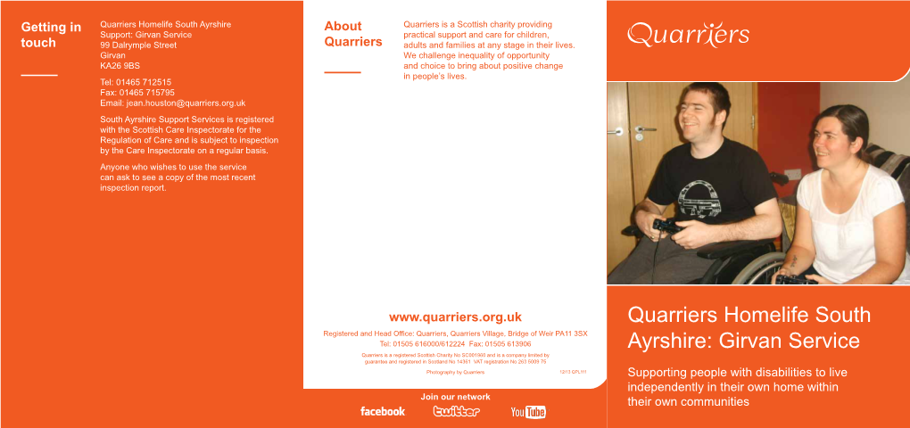 Quarriers Homelife South Ayrshire: Girvan Service