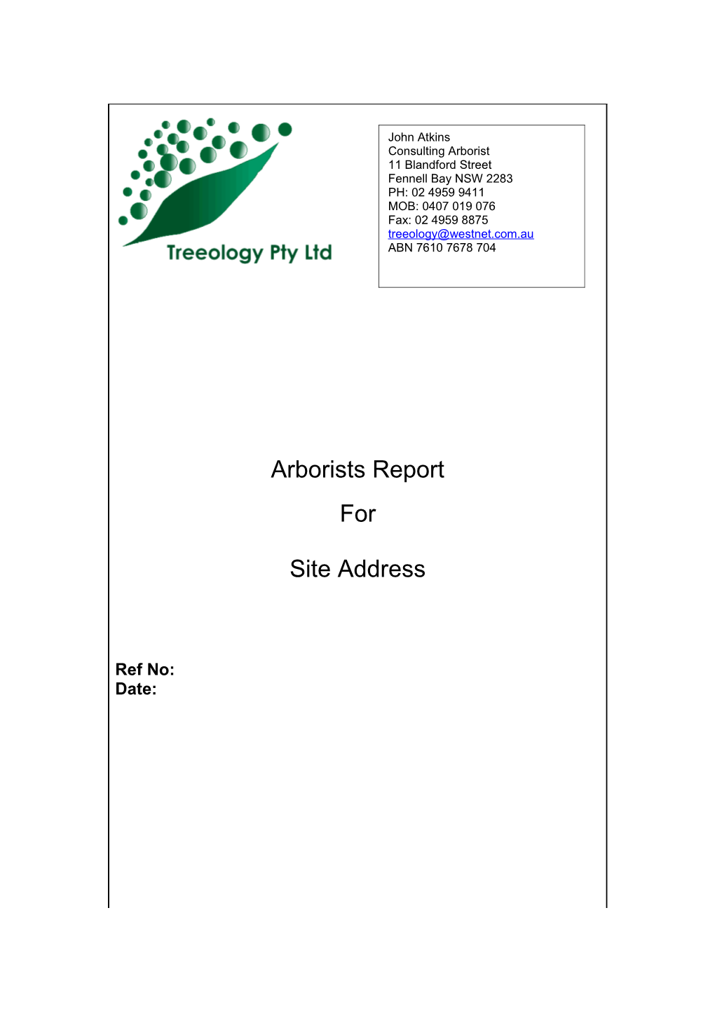 Arborists Report