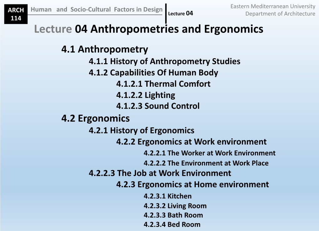 Anthropometry