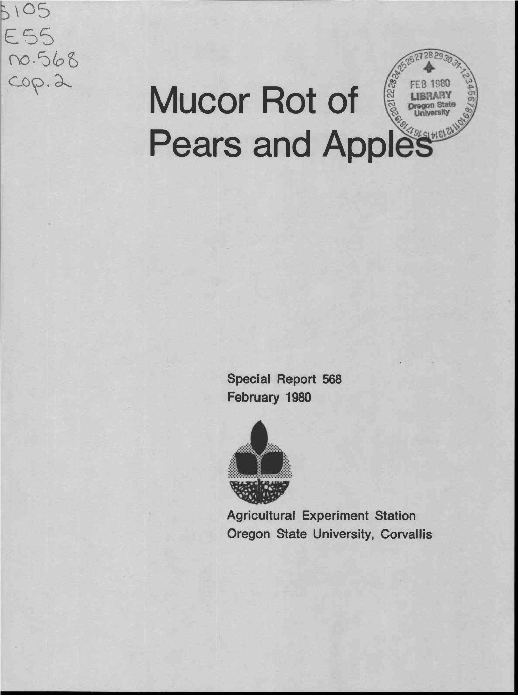 Mucor Rot of Pears and App16 14'W