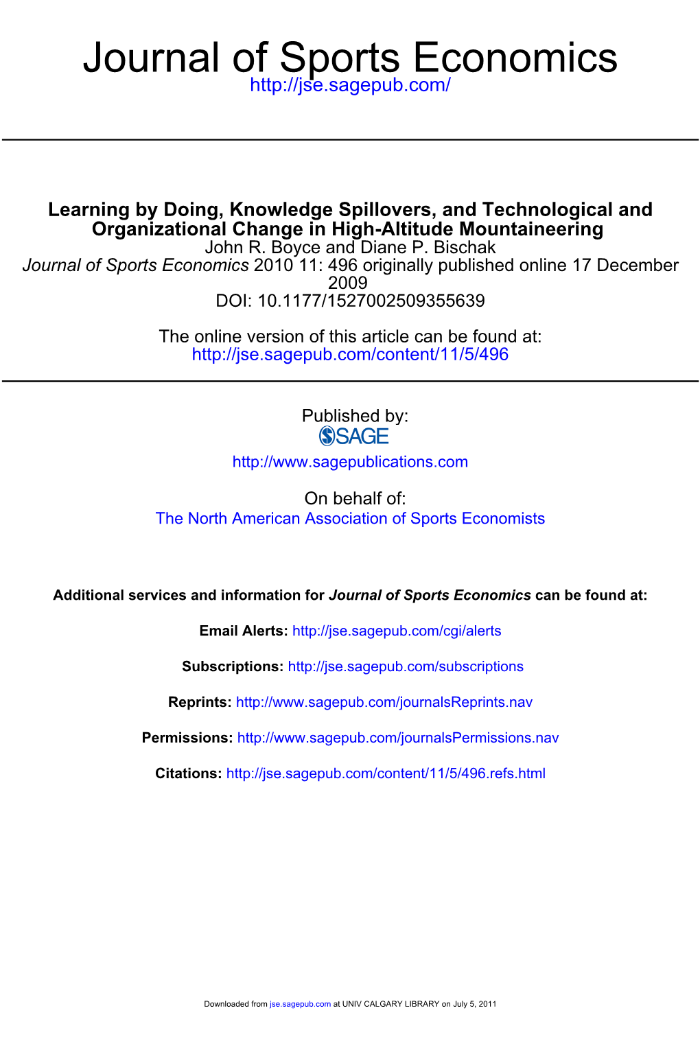 Journal of Sports Economics