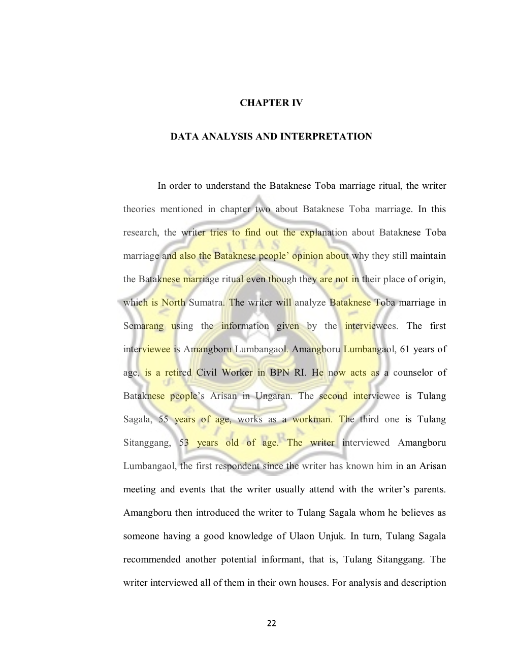 CHAPTER IV DATA ANALYSIS and INTERPRETATION in Order To