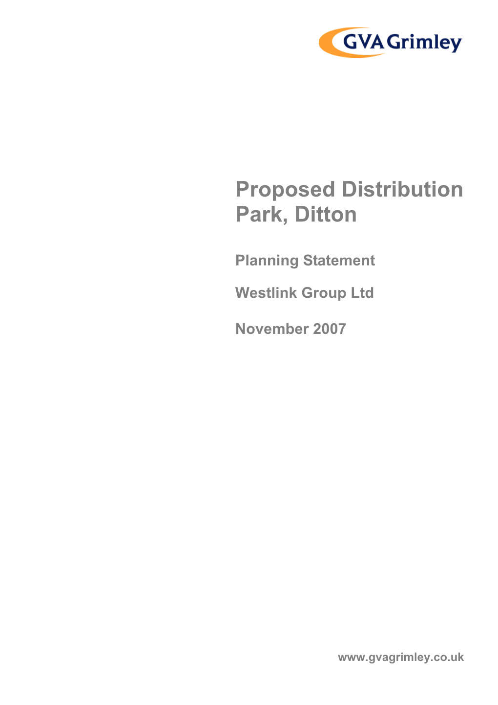 01-11-07 Planning Statement