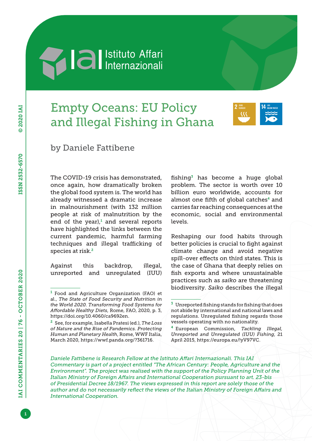 Empty Oceans: EU Policy and Illegal Fishing in Ghana