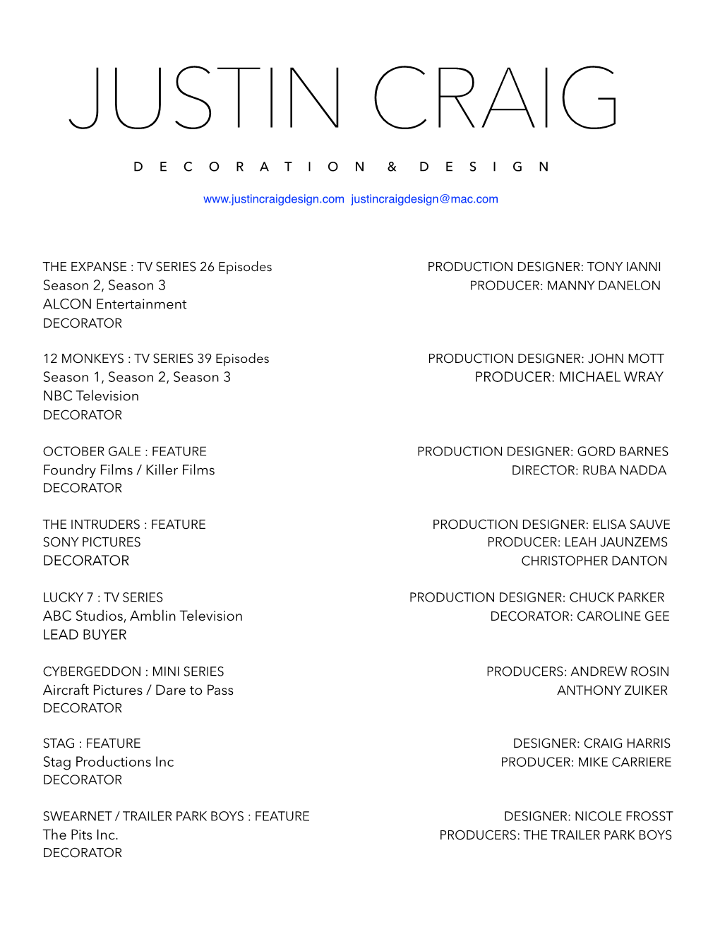 JUSTIN CRAIG RESUME May 14 2018 Copy