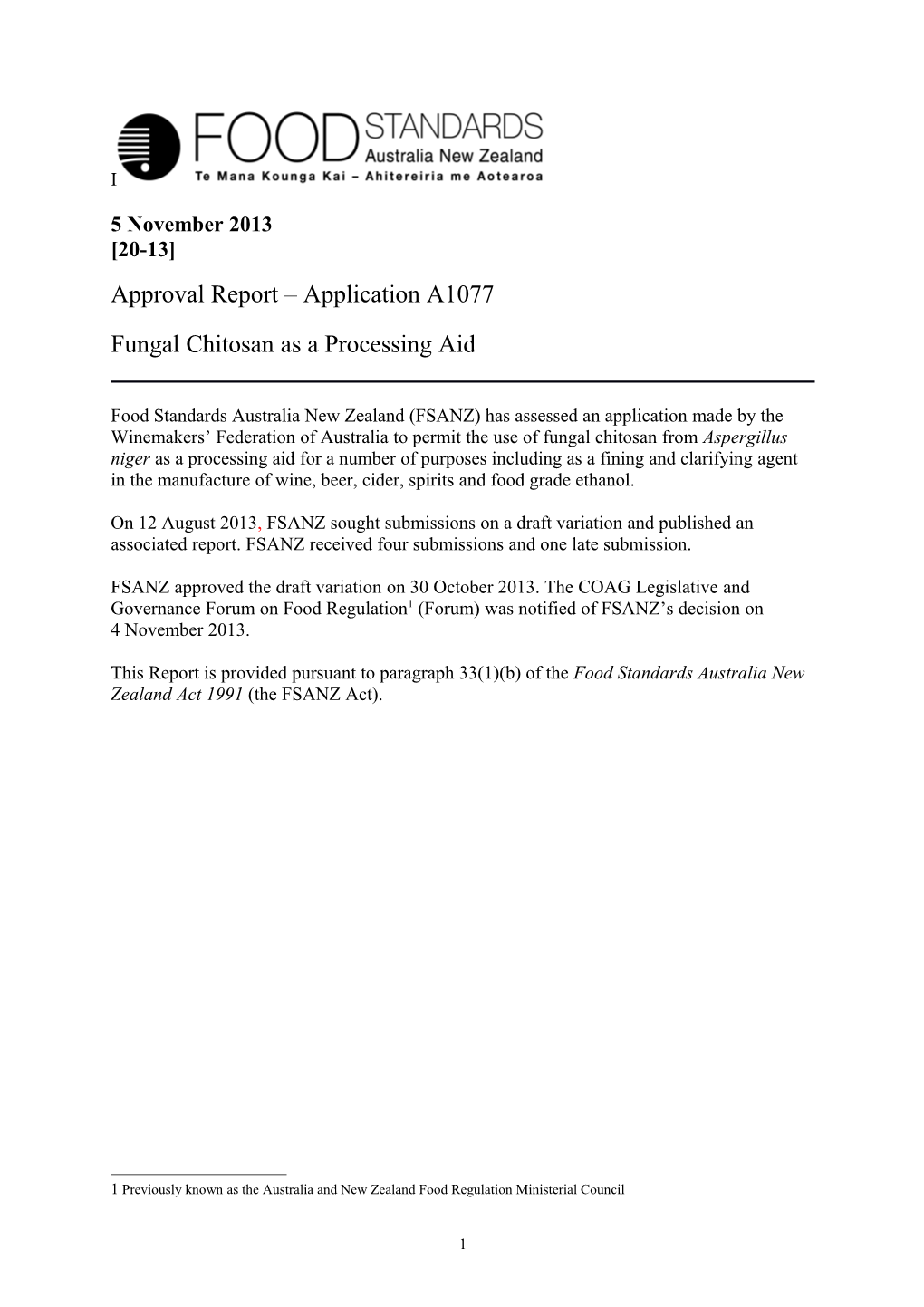 Fungal Chitosan As a Processing Aid