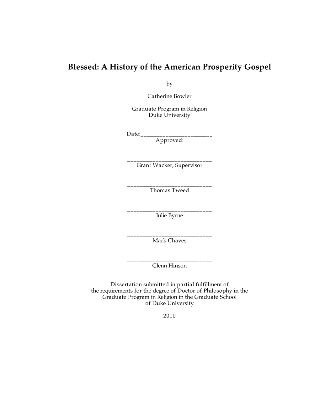 A History of the American Prosperity Gospel