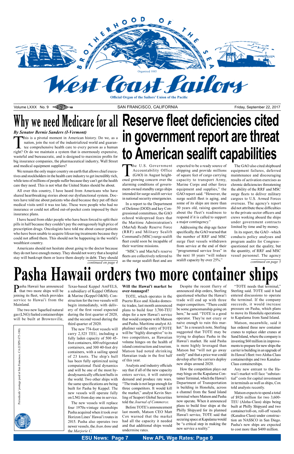 Pasha Hawaii Orders Two More Container Ships