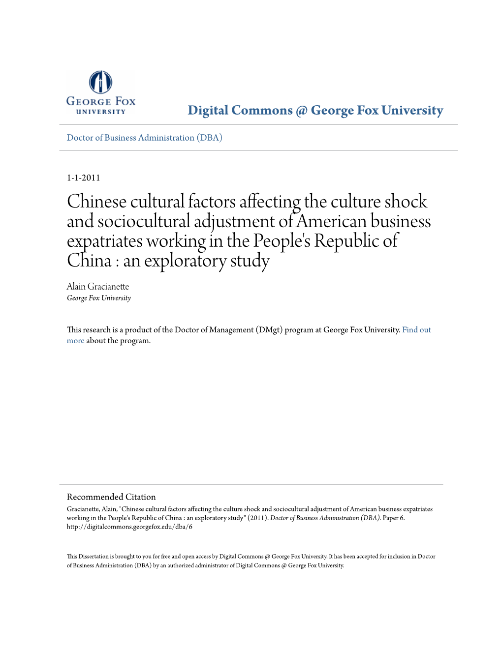 Chinese Cultural Factors Affecting the Culture Shock and Sociocultural