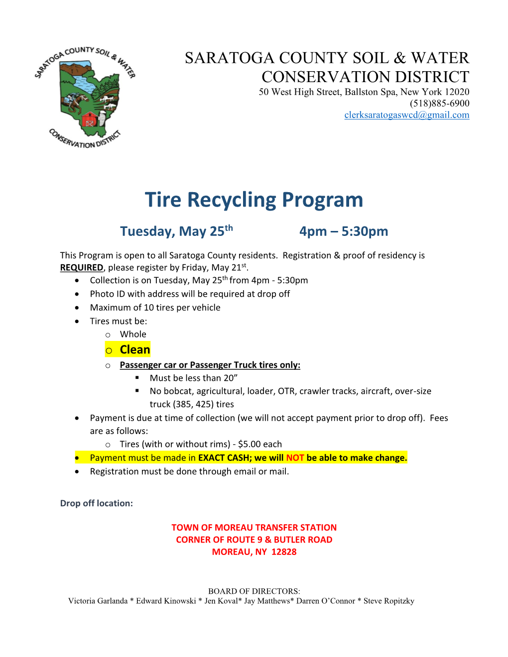 Tire Recycling Program