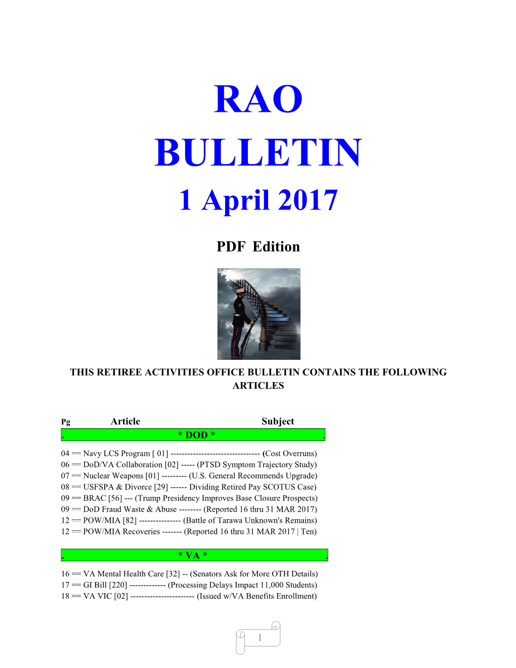 RAO BULLETIN 1 April 2017