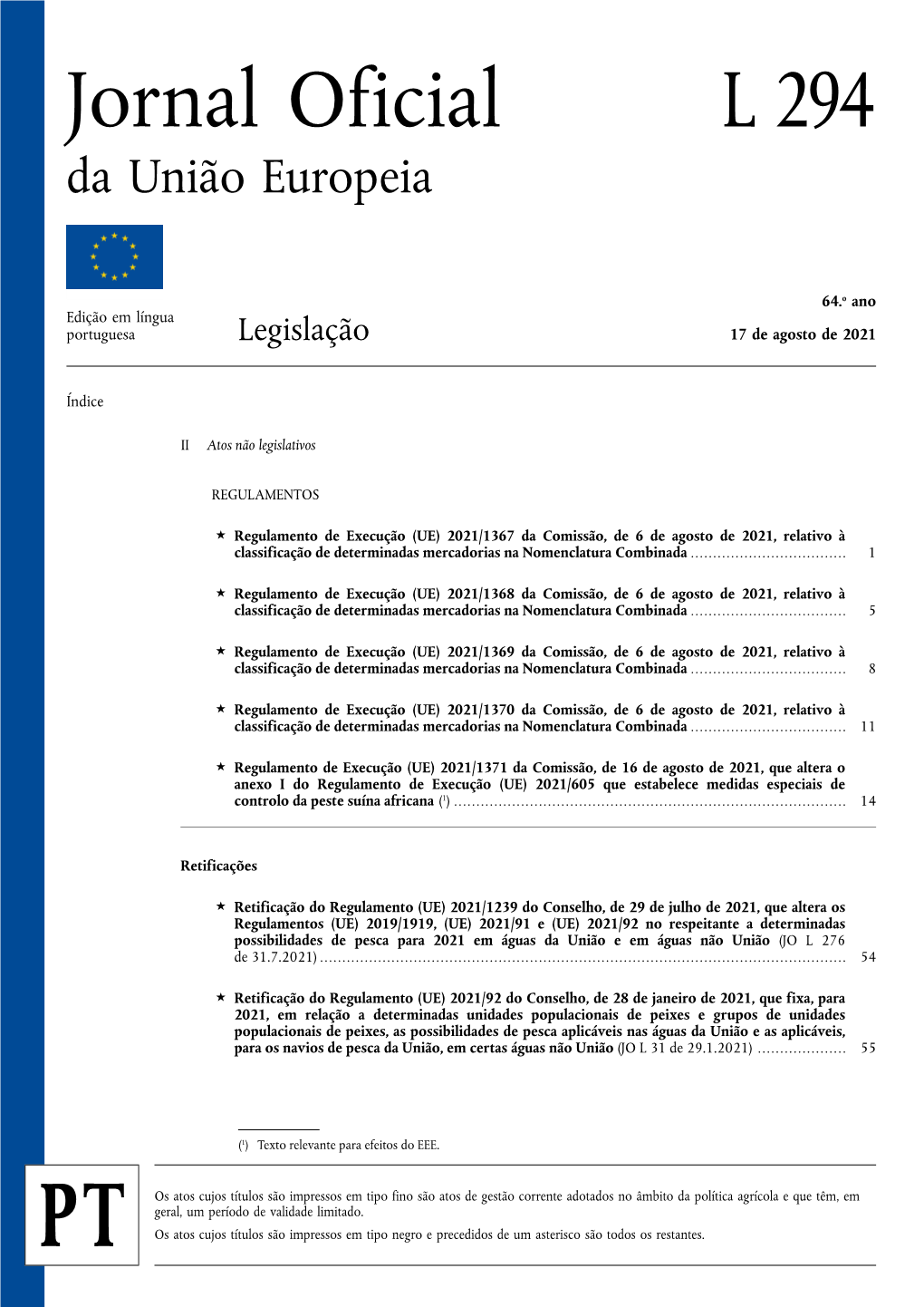 Jornal Oficial L 294 Da União Europeia