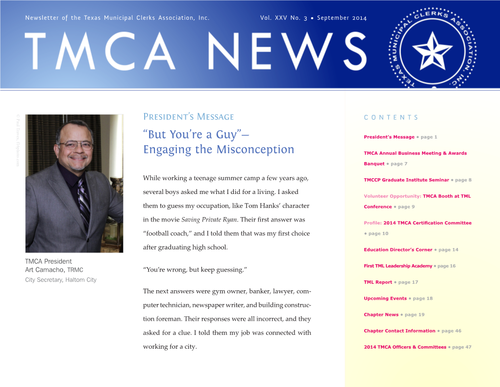 TMCA News, September 2014