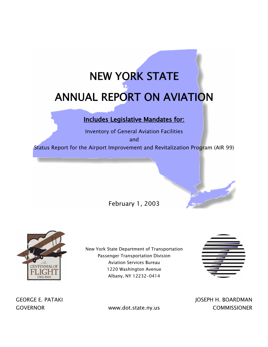 NYSDOT Annual Report on Aviation