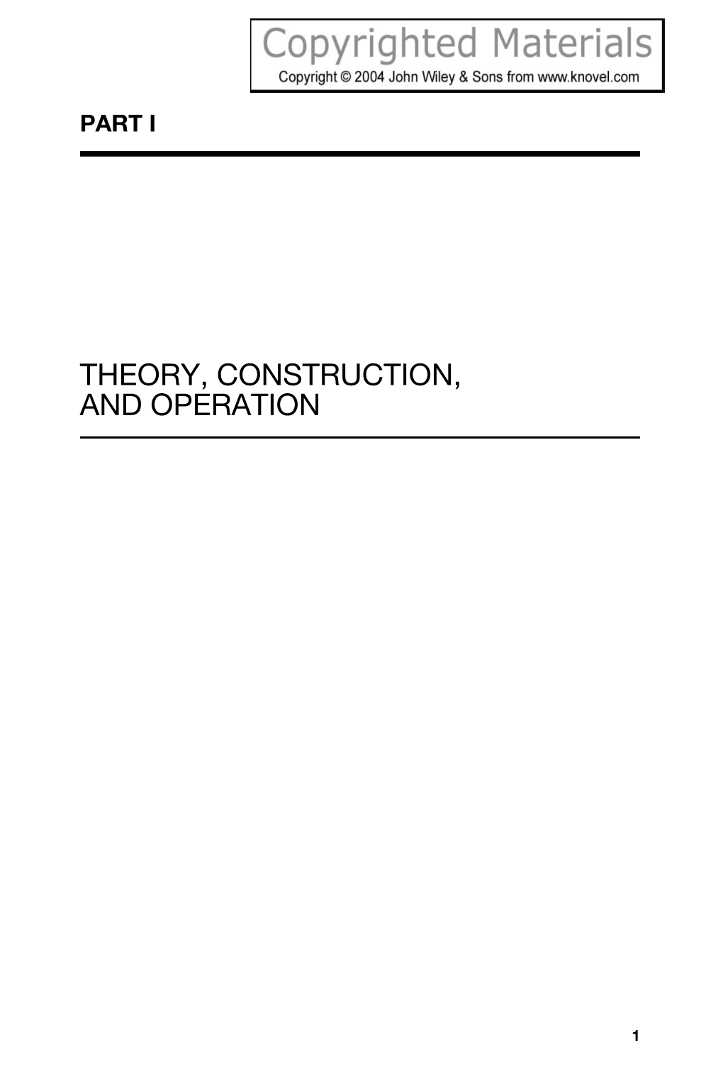 Theory, Construction, and Operation