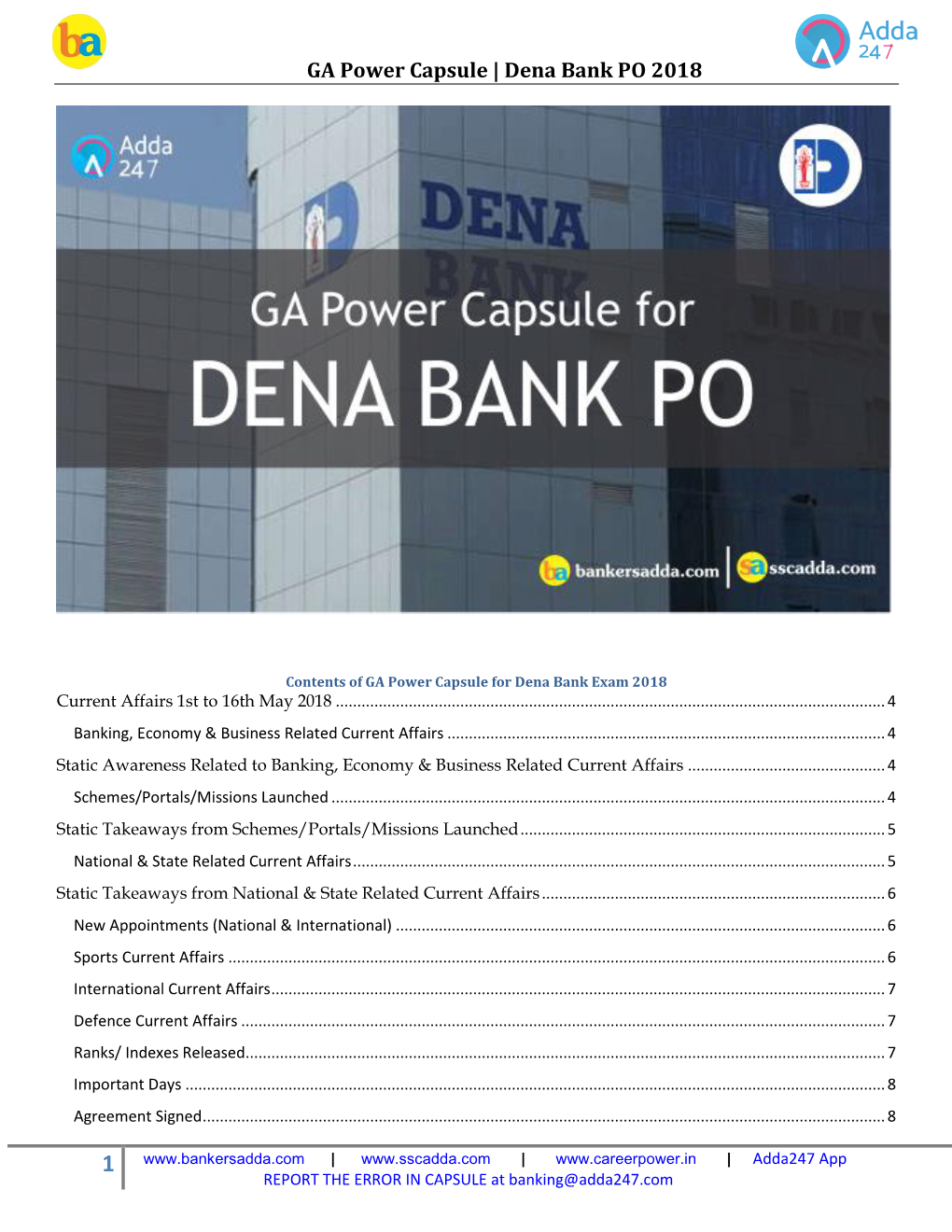 Dena Bank PO 2018
