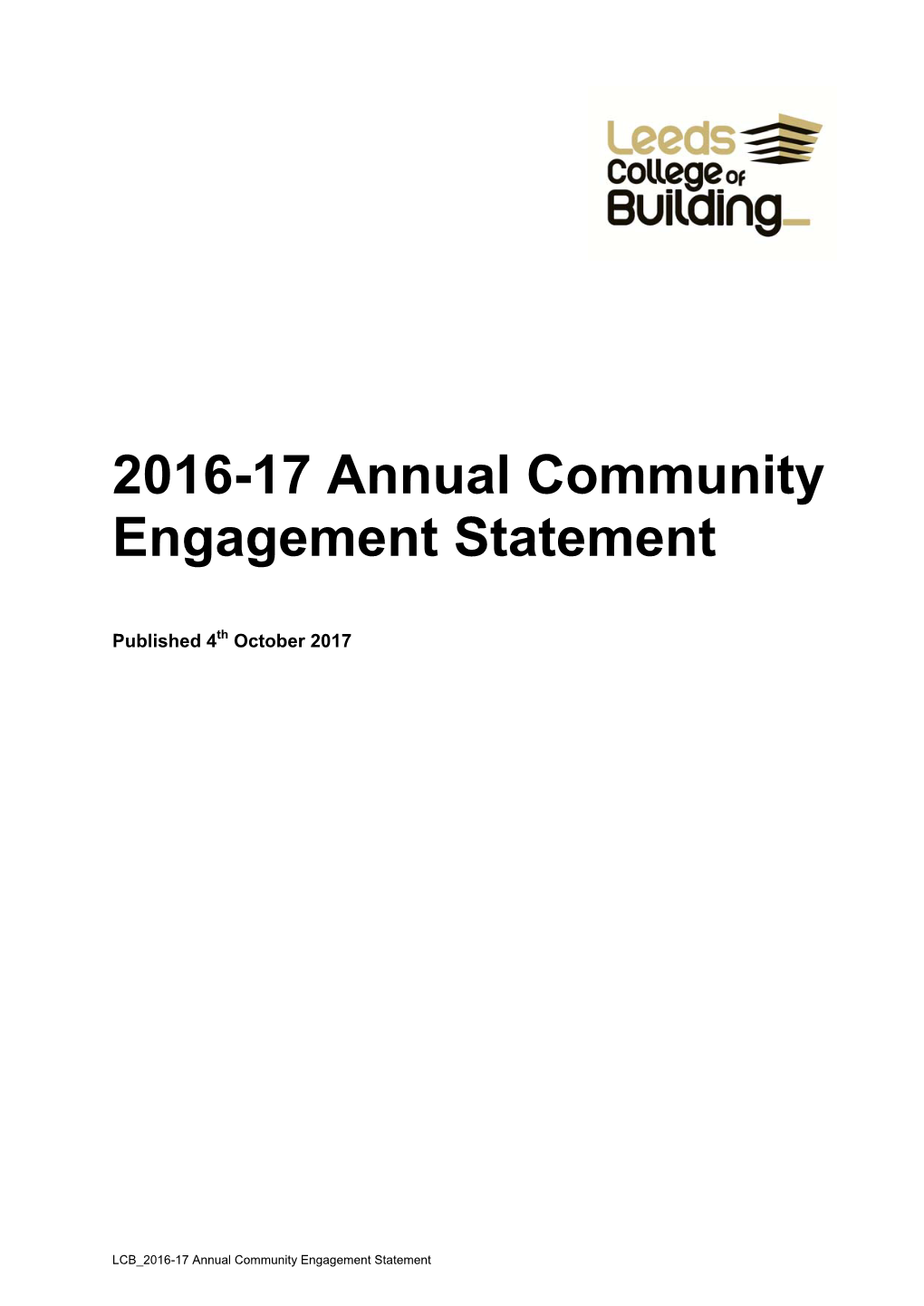 2016-17 Annual Community Engagement Statement