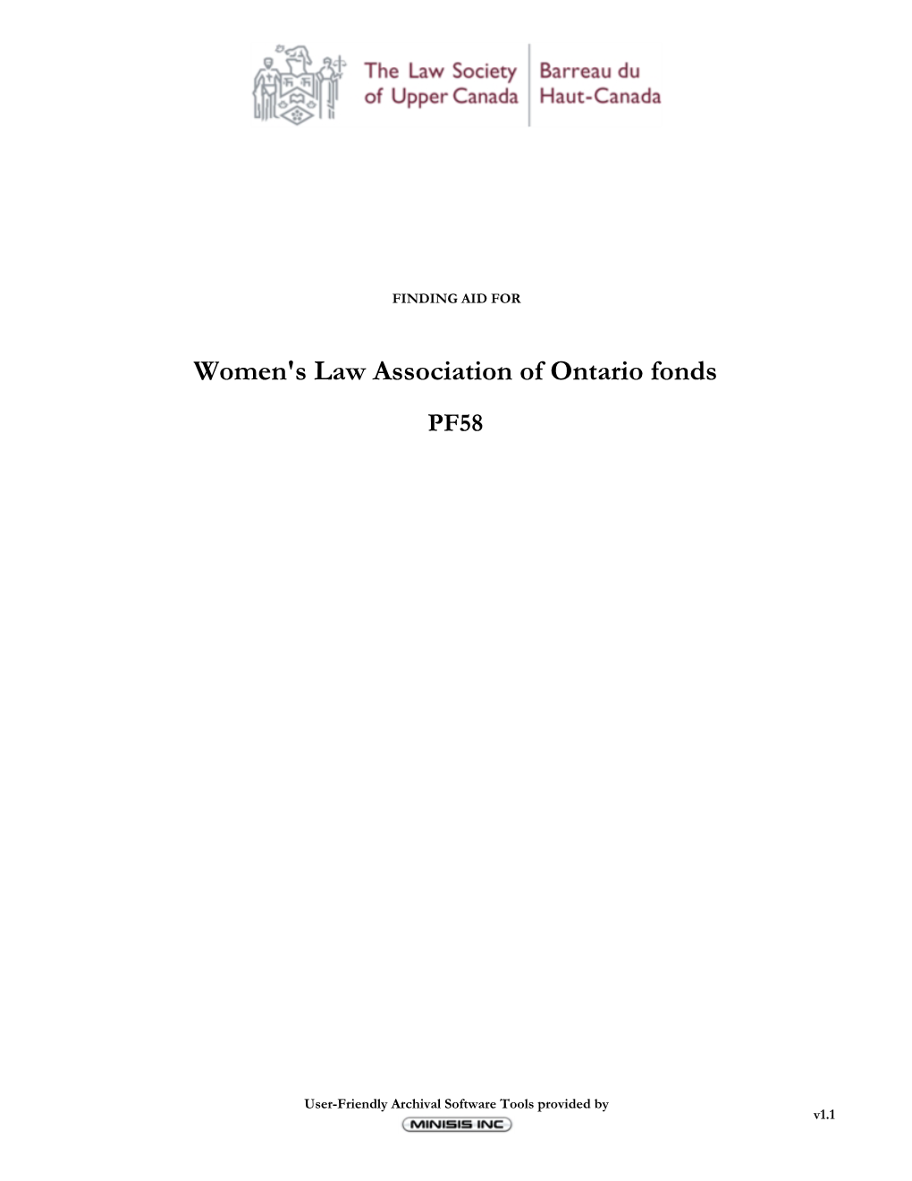 Women's Law Association of Ontario Fonds PF58