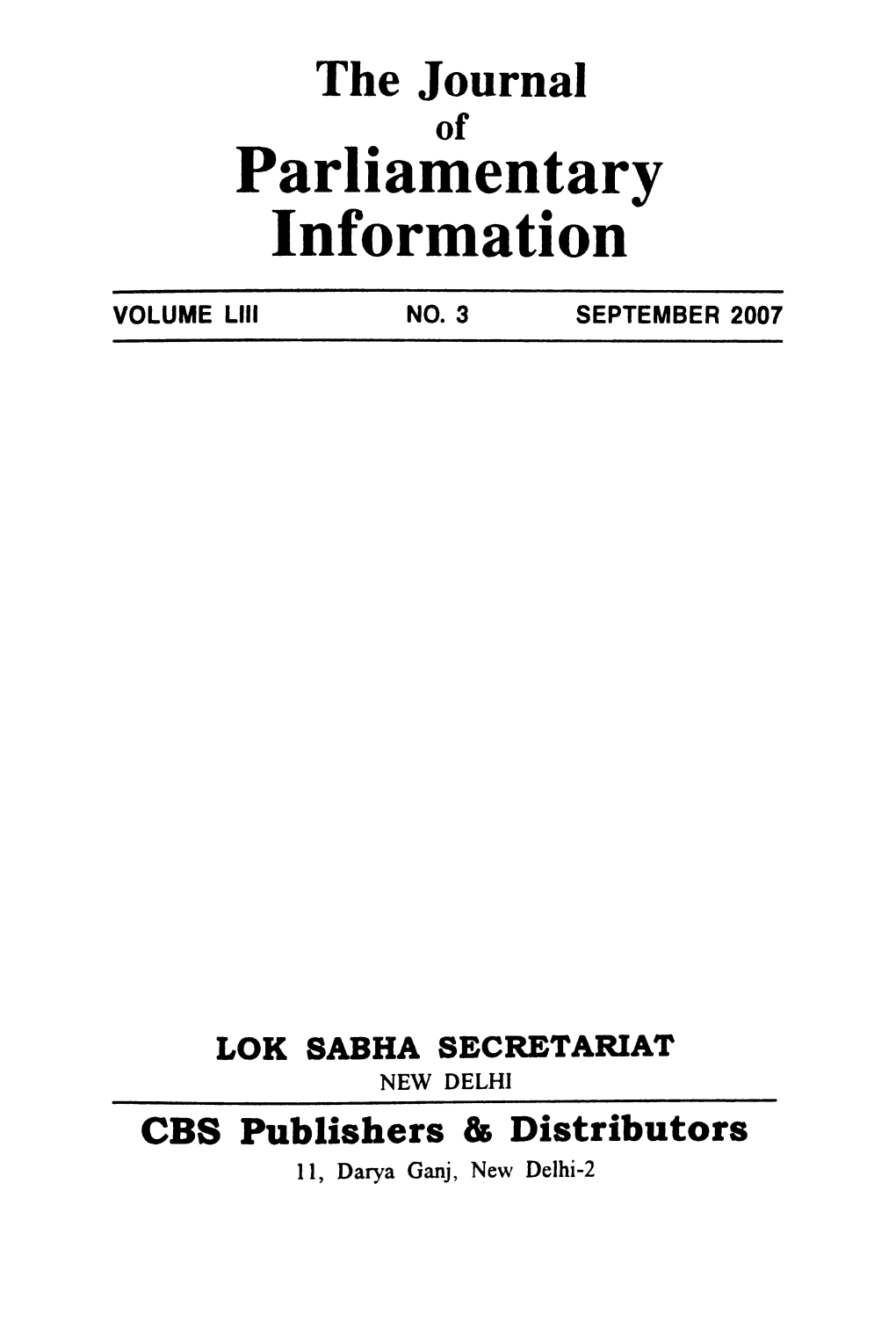 Parliamentary Information