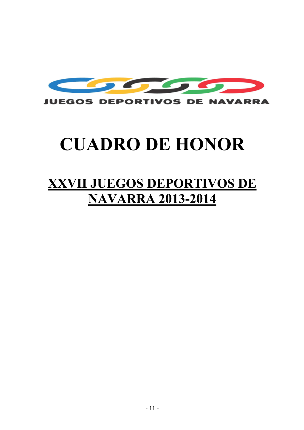 Cuadro De Honor Jdn 2013-2014