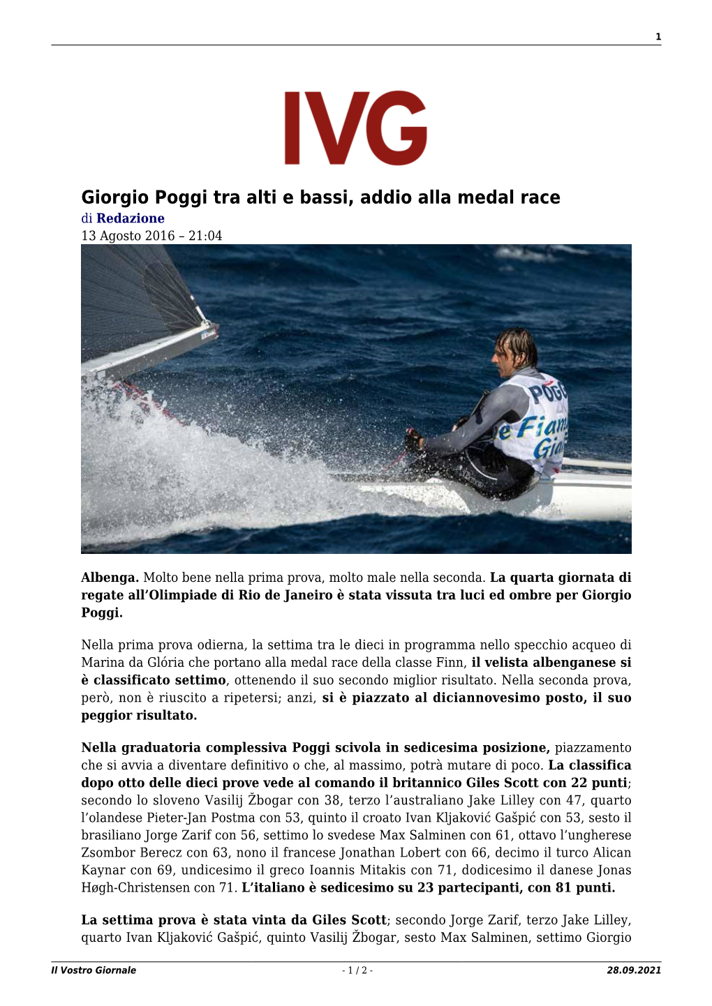 Il Vostro Giornale - 1 / 2 - 28.09.2021 2