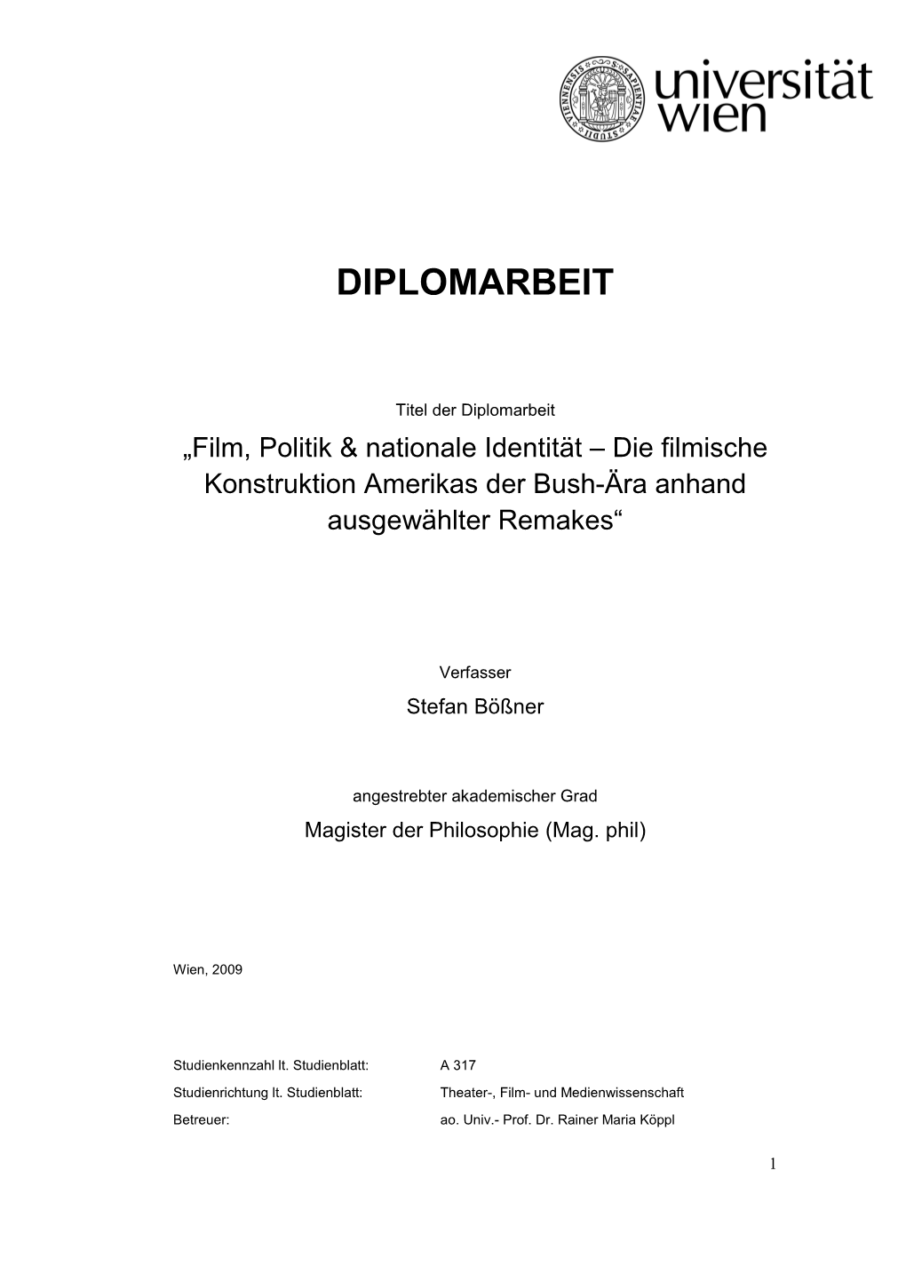 Diplomarbeit