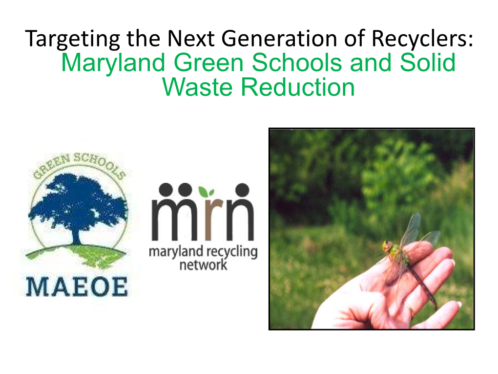 Why Get Maryland Green School Certification?