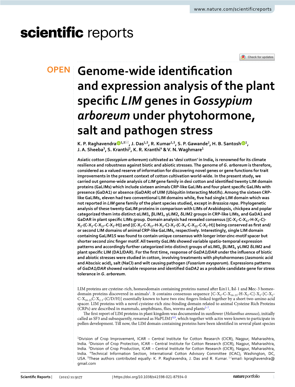 Genome-Wide Identification and Expression Analysis of the Plant